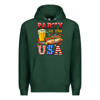 Sports Green party in the usa Premium Hoodie - AdoDesignShop