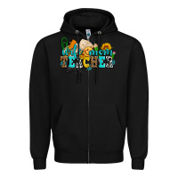 Black wife mom teacher with sunflowers Zipper Hoodie - AdoDesignShop