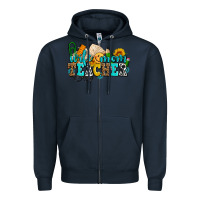Navy wife mom teacher with sunflowers Zipper Hoodie - AdoDesignShop
