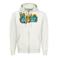 Oatmeal Heather wife mom teacher with sunflowers Zipper Hoodie - AdoDesignShop