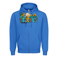 True Royal wife mom teacher with sunflowers Zipper Hoodie - AdoDesignShop