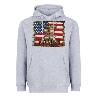 Heather Grey proud veteran Heavyweight Hoodie - Jasminsmagicworld