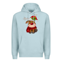 Blue Mist christmas baby deer Premium Hoodie - MaliasSmallBusiness