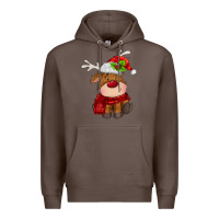 Coffee christmas baby deer Premium Hoodie - MaliasSmallBusiness