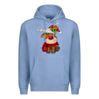 Colony Blue christmas baby deer Premium Hoodie - MaliasSmallBusiness