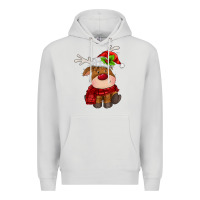 Dove Grey christmas baby deer Premium Hoodie - MaliasSmallBusiness