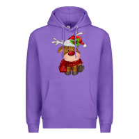 Purple christmas baby deer Premium Hoodie - MaliasSmallBusiness