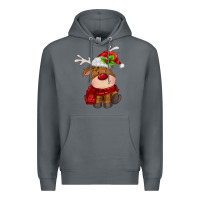 Rock christmas baby deer Premium Hoodie - MaliasSmallBusiness