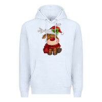 White christmas baby deer Premium Hoodie - MaliasSmallBusiness