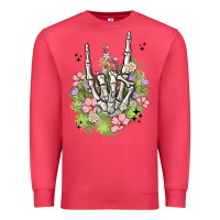Cardinal skeleton flowers Premium Sweatshirt - MaliasSmallBusiness