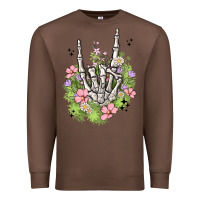 Chestnut skeleton flowers Premium Sweatshirt - MaliasSmallBusiness