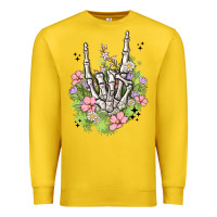 Lemon skeleton flowers Premium Sweatshirt - MaliasSmallBusiness