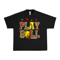 Black play ball softball Urban Heavy Tee - Zillion Design Studio