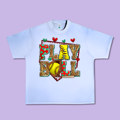 Play Ball Softball Urban Heavy Tee Designed By Zillion Design Studio