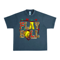 Midnight Navy play ball softball Urban Heavy Tee - Zillion Design Studio