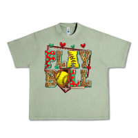 Oil Green play ball softball Urban Heavy Tee - Zillion Design Studio