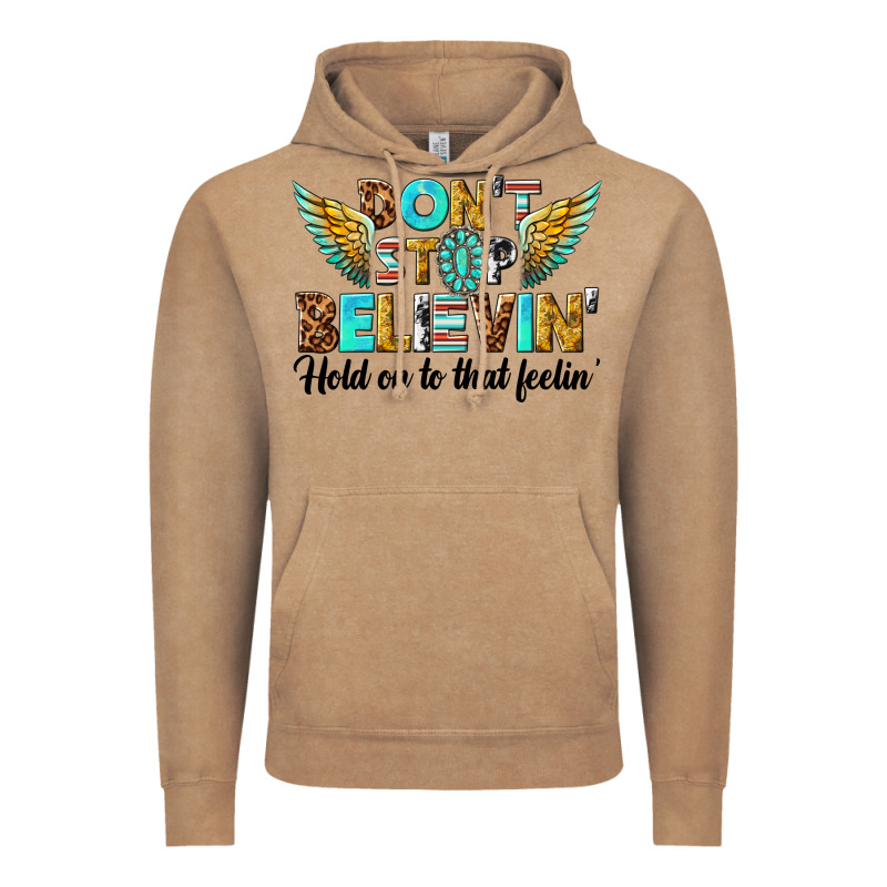 Dont Stop Believing Vintage Hoodie by texasbilliewilder | Teevron