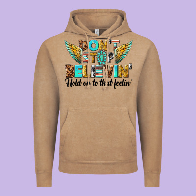 Dont Stop Believing Vintage Hoodie Designed By Texasbilliewilder