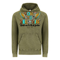 Vintage Olive dont stop believing Vintage Hoodie - texasbilliewilder