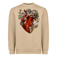 Mushroom Flower anatomical heart Heavyweight Sweatshirt - RanaPortraitStore