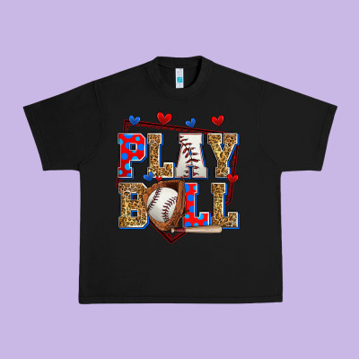 Play Ball Baseball Urban Heavy Tee Designed By Zillion Design Studio