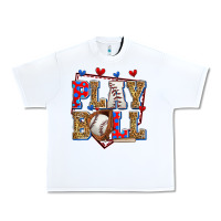 White play ball baseball Urban Heavy Tee - Zillion Design Studio