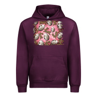 Mauve Wine Easter Quail Eggs And Leopard Bunny Urban Hoodie - RanaPortraitStore