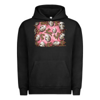 Pigment Black Easter Quail Eggs And Leopard Bunny Urban Hoodie - RanaPortraitStore