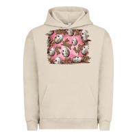 Pigment French Oak Easter Quail Eggs And Leopard Bunny Urban Hoodie - RanaPortraitStore