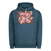 Pigment Midnight Navy Easter Quail Eggs And Leopard Bunny Urban Hoodie - RanaPortraitStore