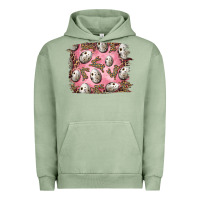 Pigment Oil Green Easter Quail Eggs And Leopard Bunny Urban Hoodie - RanaPortraitStore