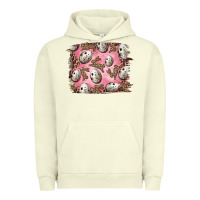 Pigment Pistachio Easter Quail Eggs And Leopard Bunny Urban Hoodie - RanaPortraitStore