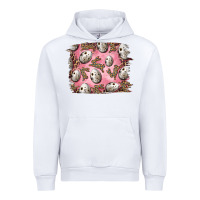 White Easter Quail Eggs And Leopard Bunny Urban Hoodie - RanaPortraitStore