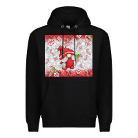 Black candy cane gnome Premium Hoodie - MaliasSmallBusiness