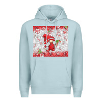 Blue Mist candy cane gnome Premium Hoodie - MaliasSmallBusiness