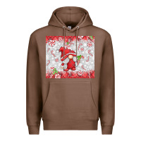 Chestnut candy cane gnome Premium Hoodie - MaliasSmallBusiness