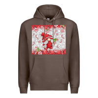 Coffee candy cane gnome Premium Hoodie - MaliasSmallBusiness
