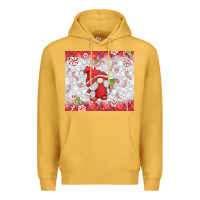 Mustard candy cane gnome Premium Hoodie - MaliasSmallBusiness