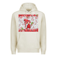 Oatmeal Heather candy cane gnome Premium Hoodie - MaliasSmallBusiness