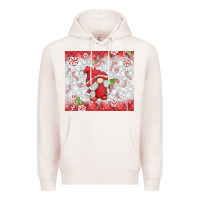 Pale Pink candy cane gnome Premium Hoodie - MaliasSmallBusiness