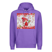 Purple candy cane gnome Premium Hoodie - MaliasSmallBusiness