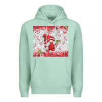 Seafoam candy cane gnome Premium Hoodie - MaliasSmallBusiness