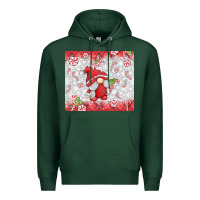 Sports Green candy cane gnome Premium Hoodie - MaliasSmallBusiness
