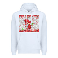White candy cane gnome Premium Hoodie - MaliasSmallBusiness