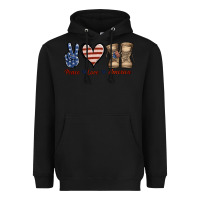 Black Peace Love America Heavyweight Hoodie - Jasminsmagicworld
