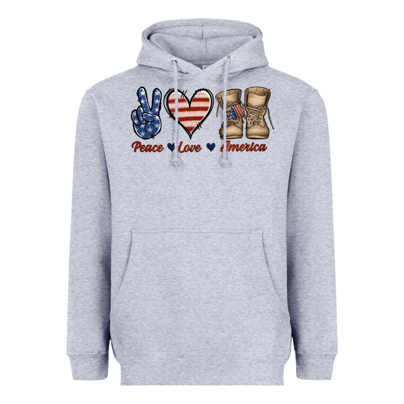 Peace Love America Heavyweight Hoodie by Jasminsmagicworld | Teevron