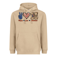 Mushroom Peace Love America Heavyweight Hoodie - Jasminsmagicworld