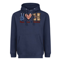 Navy Peace Love America Heavyweight Hoodie - Jasminsmagicworld