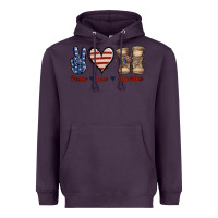 Plum Peace Love America Heavyweight Hoodie - Jasminsmagicworld