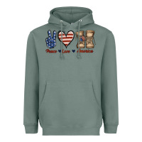Sage Peace Love America Heavyweight Hoodie - Jasminsmagicworld